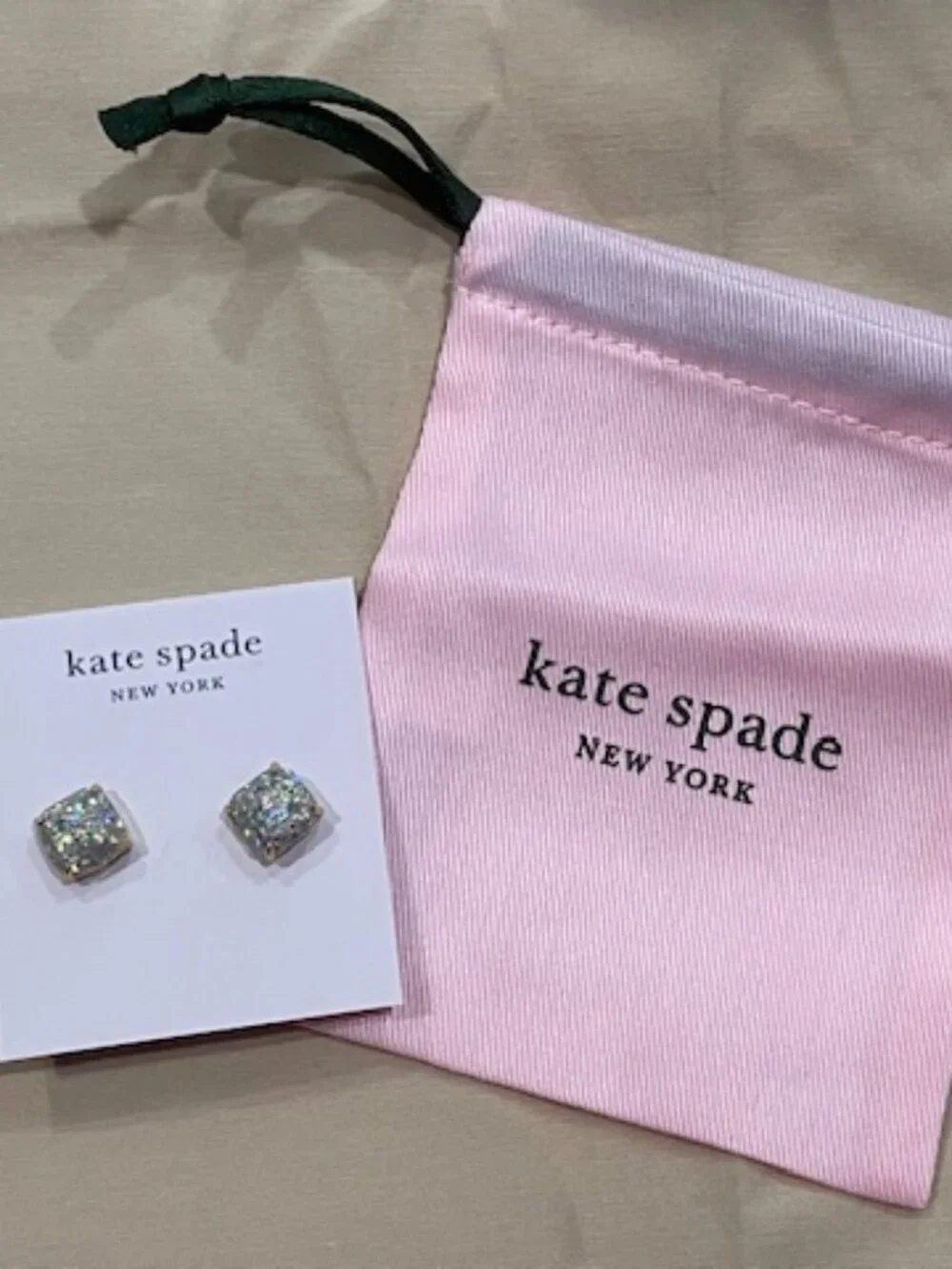 NIP Kate Spade Opal Glitter Earrings - Never Worn